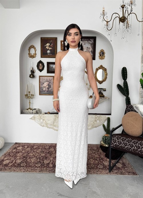 Jons Neck Tie Midi Dress