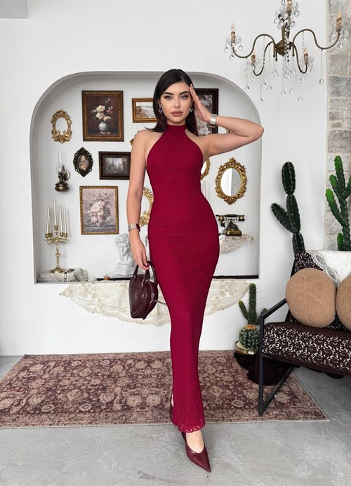 Jons Neck Tie Midi Dress