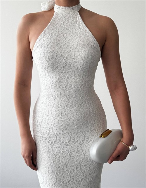 Jons Neck Tie Midi Dress