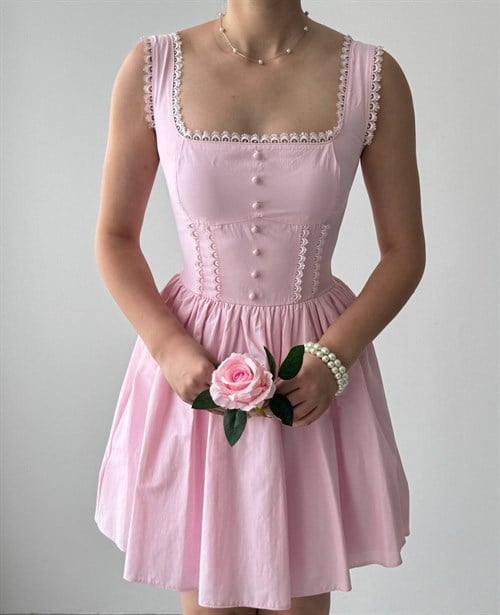 Joyo Button-Detail Dress