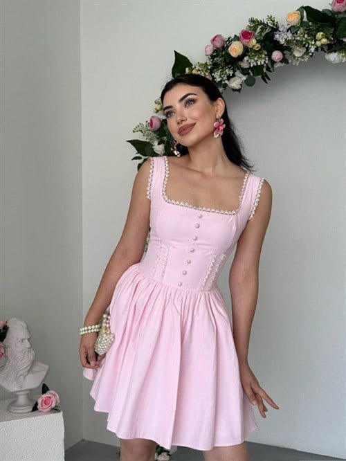 Joyo Button-Detail Dress