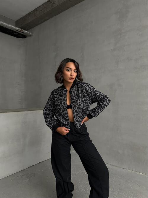 Cashmere Wholesale Coat - Gray Leopard