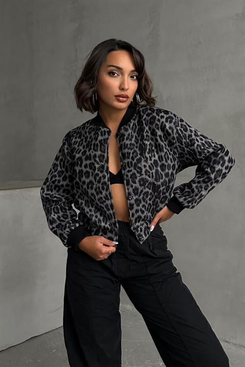 Cashmere Wholesale Coat - Gray Leopard