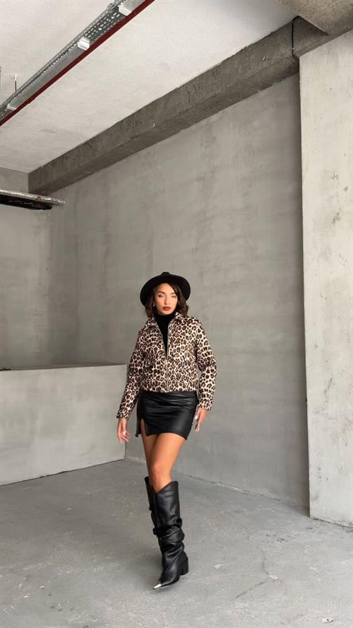 Cashmere Wholesale Coat - Stone Leopard