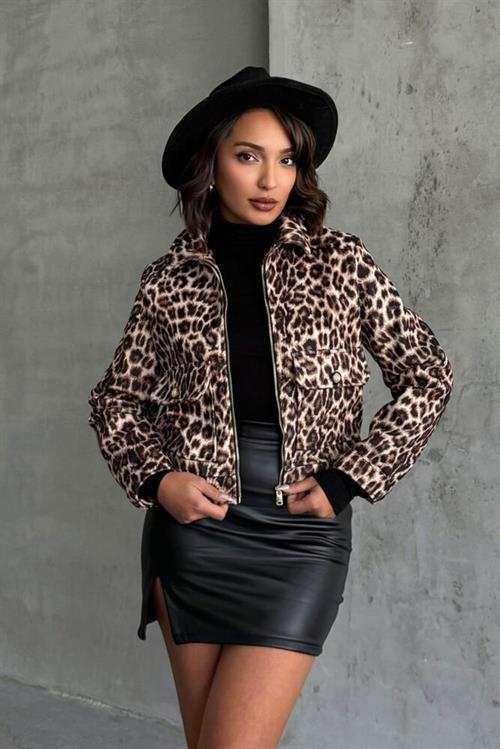 Cashmere Wholesale Coat - Stone Leopard