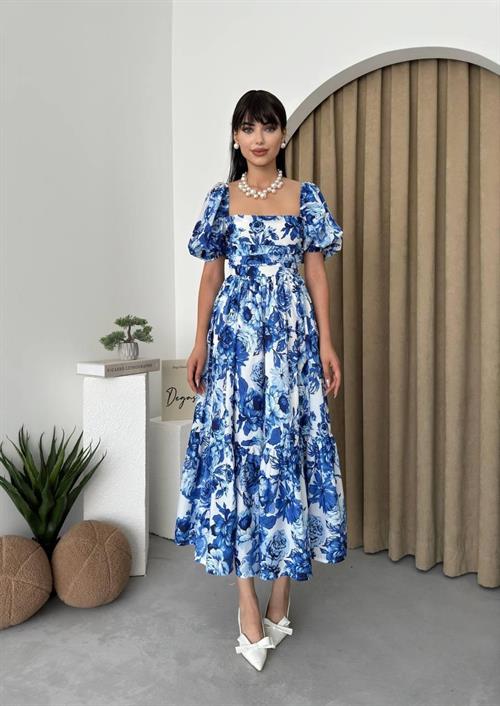 Wholesale Kassel Square Neck Short Sleeve Dress