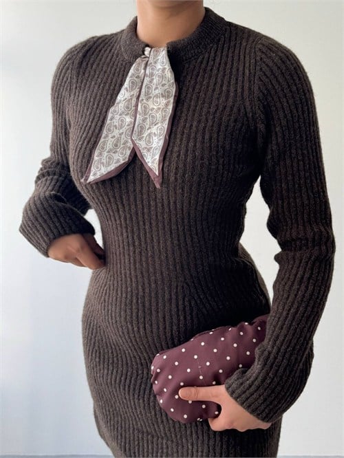Keans Scarf-Detail Dress