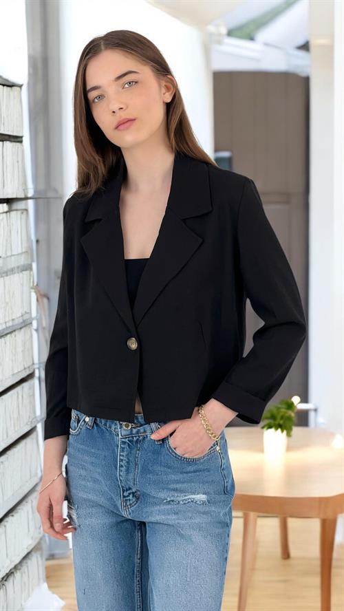Short Cut Double Breasted Jacket