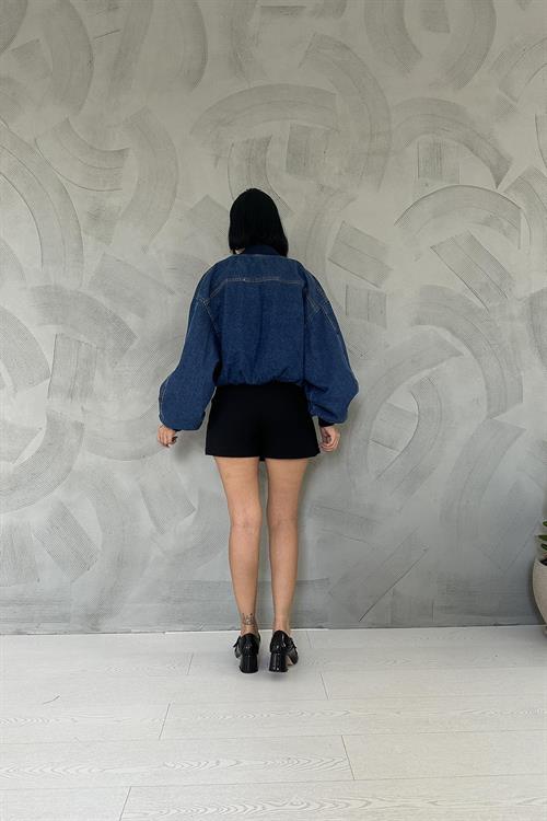 Wholesale Denim Bomber Jacket - Blue