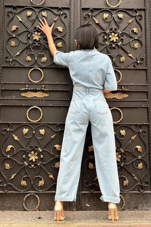 Wholesale Denim Jumpsuit - Blue