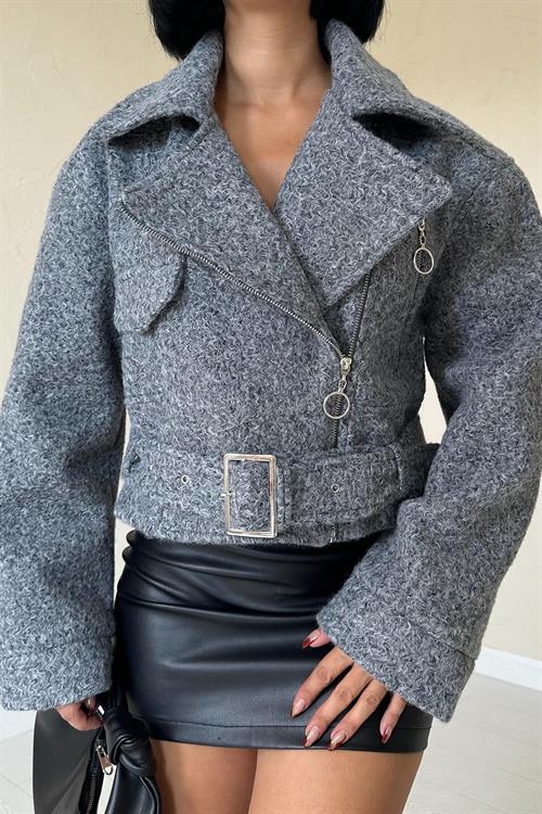 Wholesale Eyelet Cachet Mantle - Grey