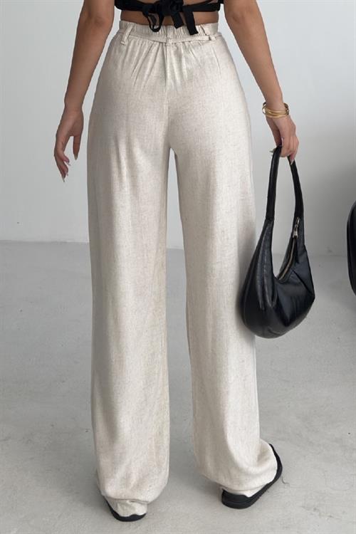 Lastikli Keten Pantolon HS707-80-(S-XL)