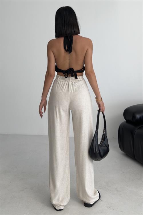 Lastikli Keten Pantolon HS707-80-(S-XL)