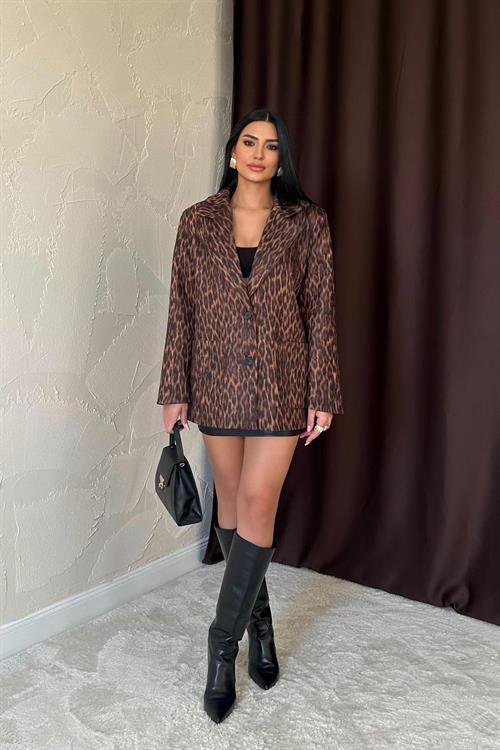 Toptan Leopar Leopar Ceket