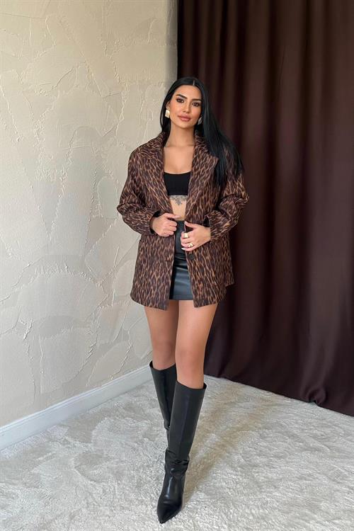 Toptan Leopar Leopar Ceket