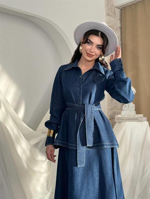 Linor Belted Two Piece Suit