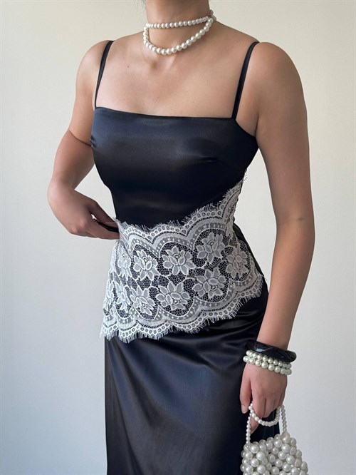 Lumes Paris Lace Detail Dress