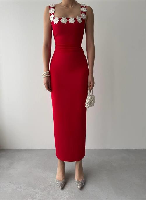 Ming Flower Detailed Dress