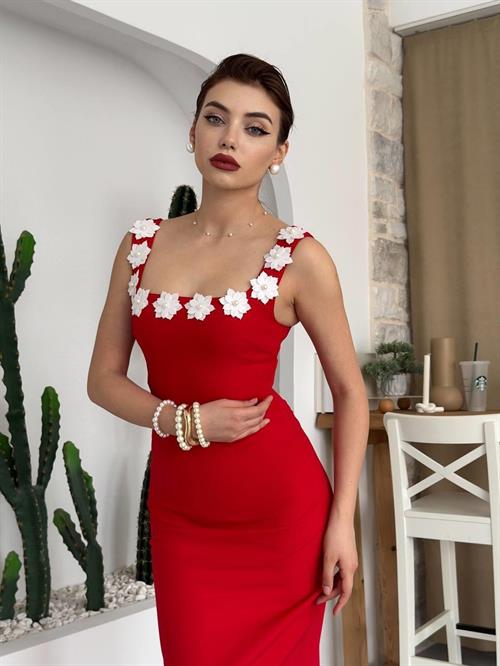 Ming Flower Detailed Dress