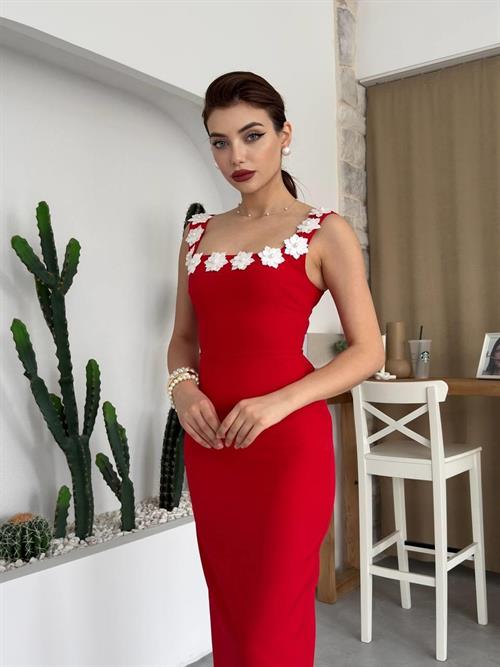 Ming Flower Detailed Dress