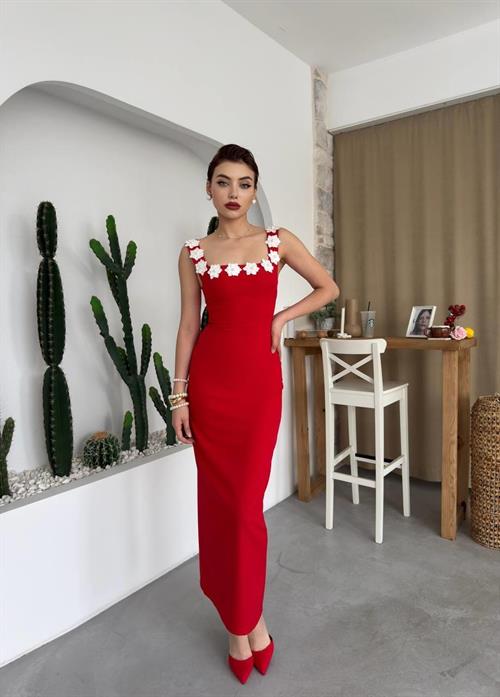 Ming Flower Detailed Dress