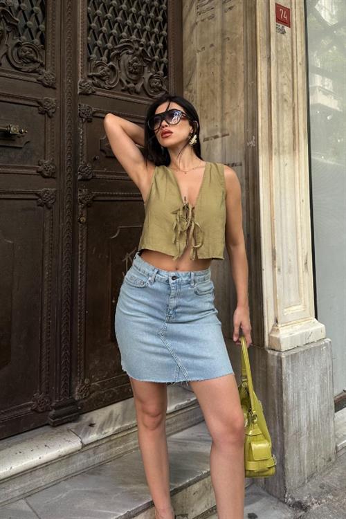 Mini Kot Etek 1040-08-(XS-XL)