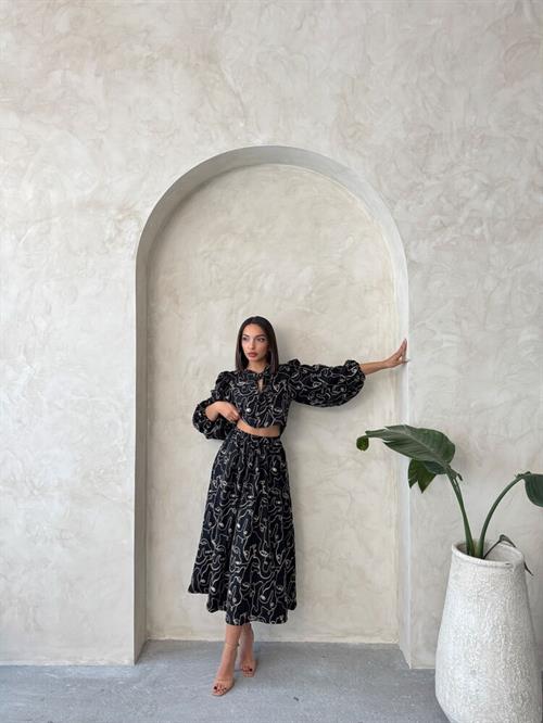 Embroidered Wholesale Skirt - Black