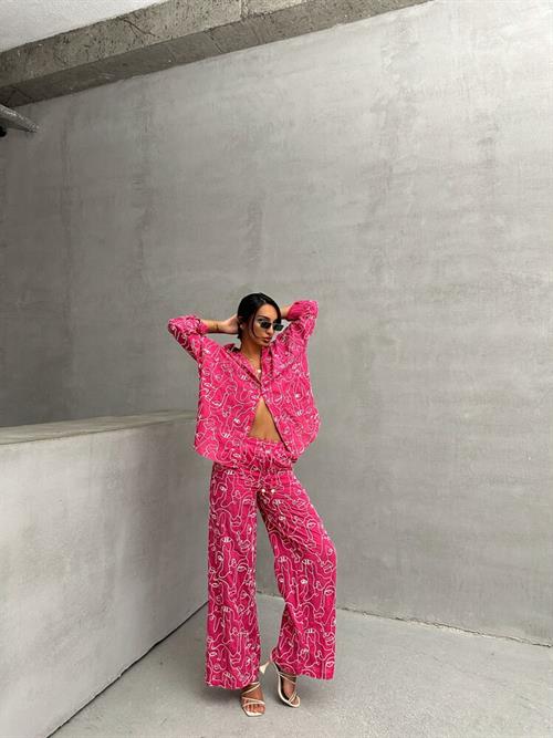 Embroidered Wholesale Shirt - Fuchsia