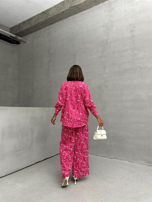 Embroidered Wholesale Shirt - Fuchsia