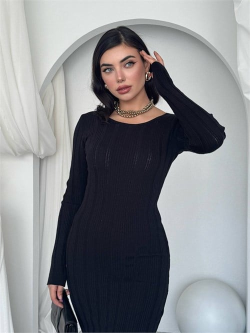 Olersan Dress with Lace-Up Back Detail