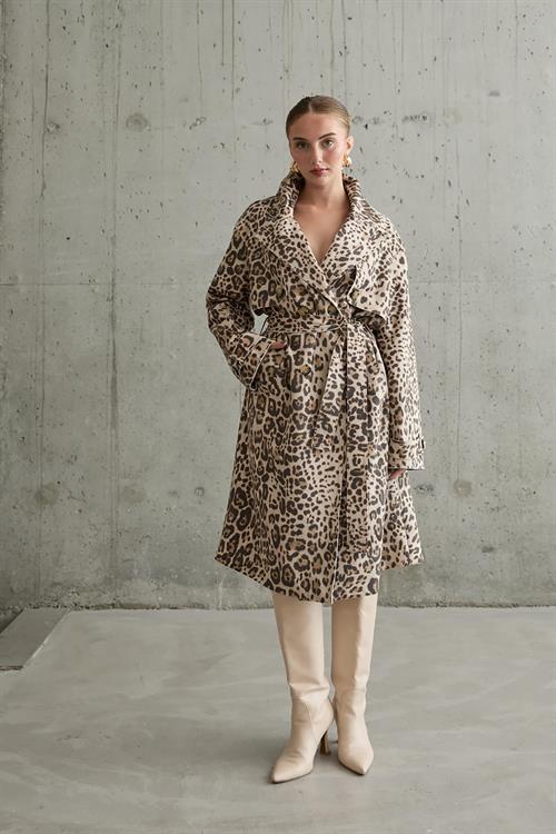 Wholesale Coat With Cape On The Front And Back - Leopard