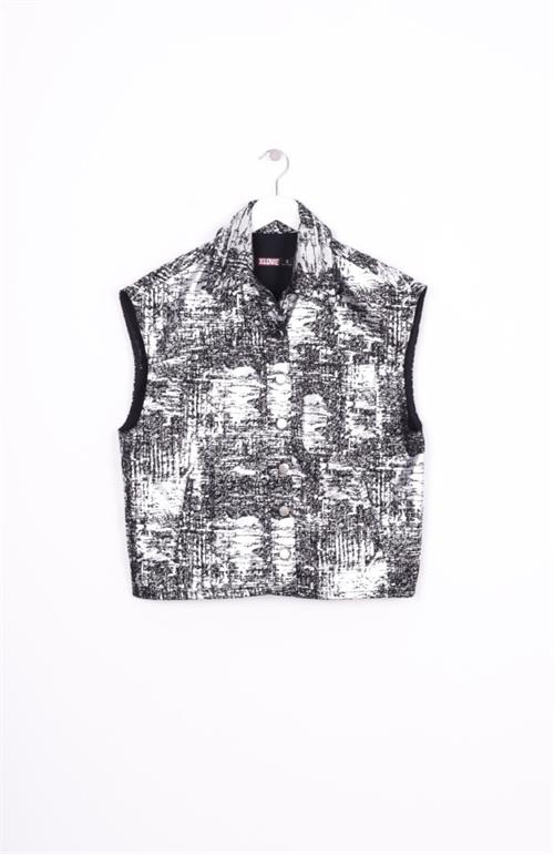 Önü Düğmeli Püsküllü Kot Yelek 6015-26-(S-L-6)