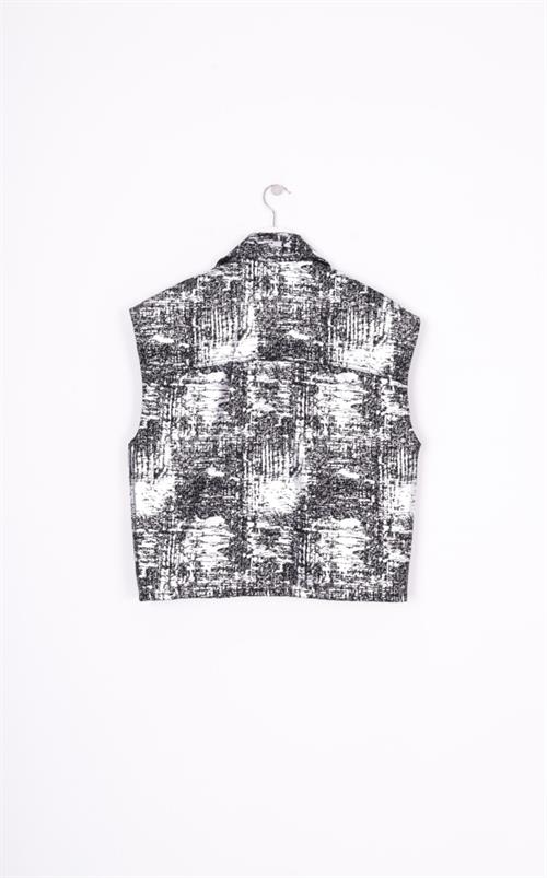 Önü Düğmeli Püsküllü Kot Yelek 6015-26-(S-L-6)