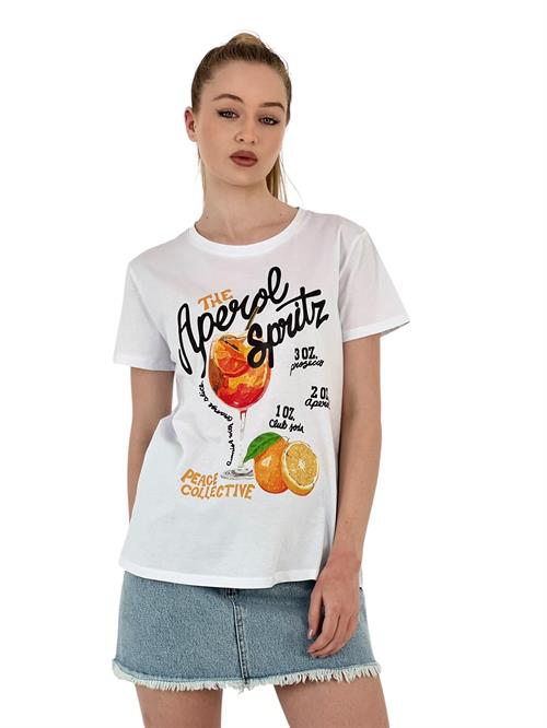 Aperol Spritz Printed T-Shirt – Black &Amp; White<P>&Nbsp;</P>