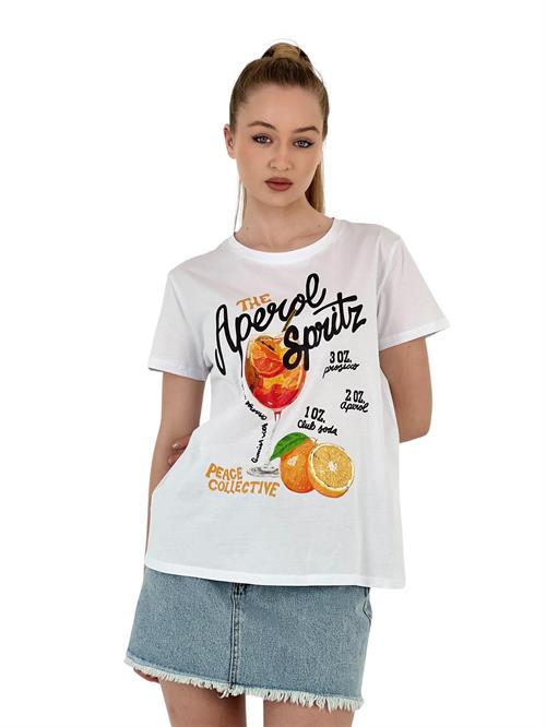 Aperol Spritz Printed T-Shirt – Black &Amp; White<P>&Nbsp;</P>