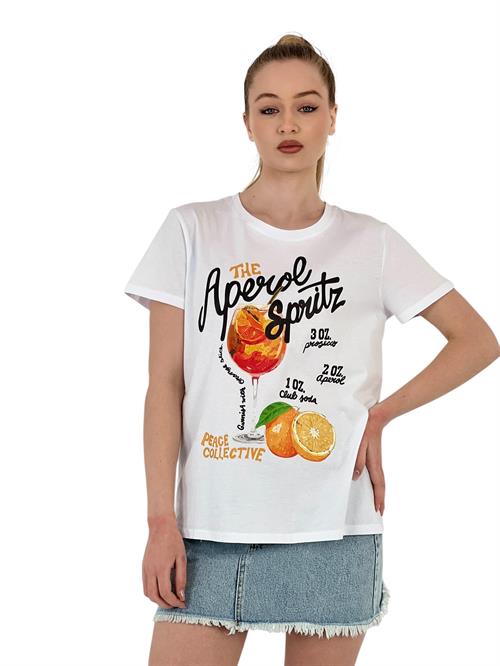Aperol Spritz Printed T-Shirt – Black &Amp; White<P>&Nbsp;</P>