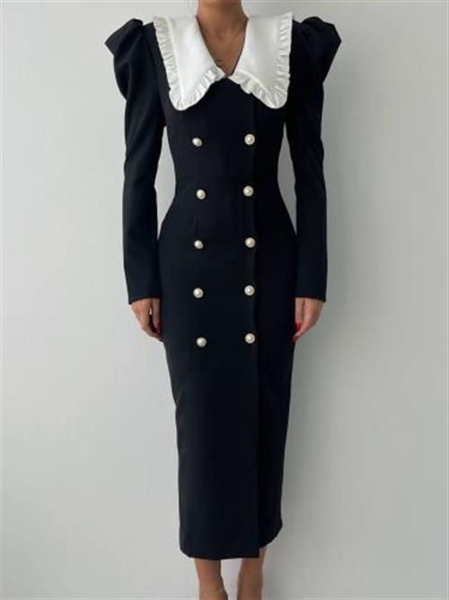 Wholesale Palmas Wide Collar Dress