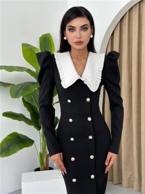 Wholesale Palmas Wide Collar Dress