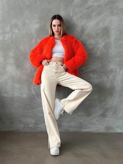 Plush Wholesale Coat - Orange