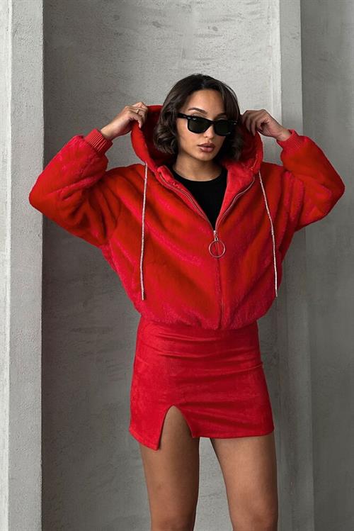 Plush Wholesale Coat - Red