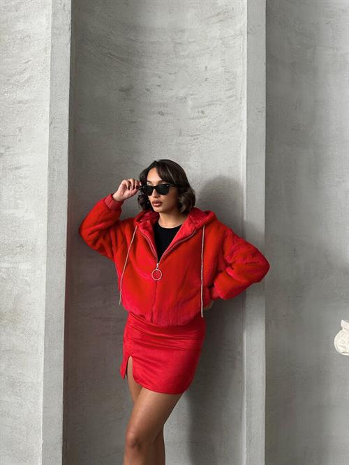 Plush Wholesale Coat - Red