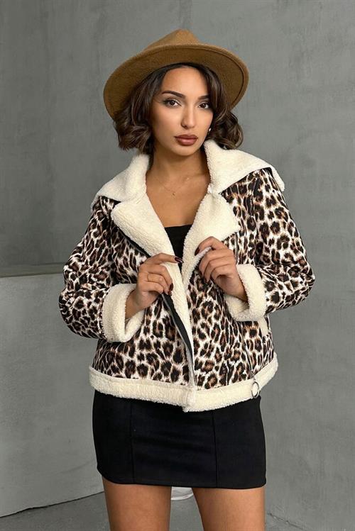 Plush Wholesale Coat - Leopard D1