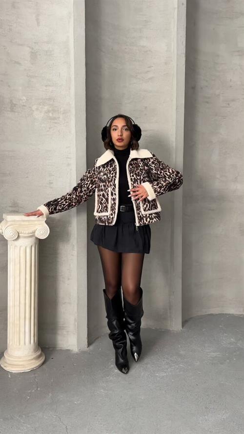 Plush Wholesale Coat - Leopard D2