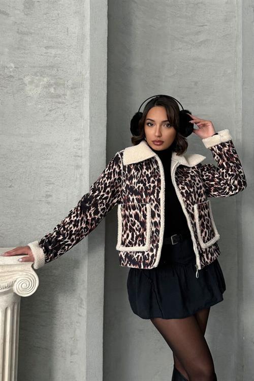 Plush Wholesale Coat - Leopard D2