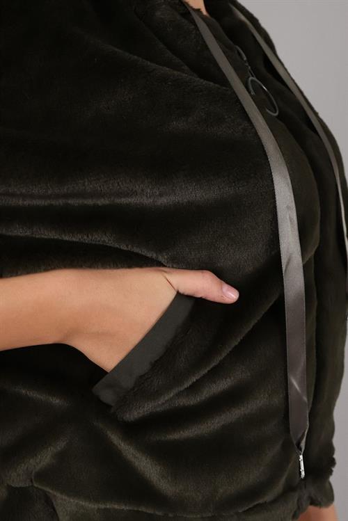 Plush Wholesale Coat - Black