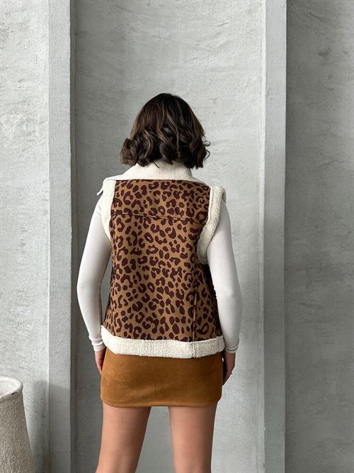 Plush Wholesale Vest - Kamel Coffee
