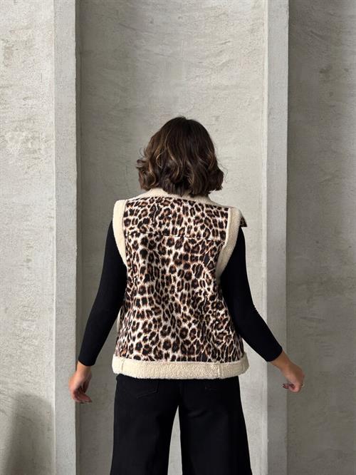Plush Wholesale Vest - Leopard D1