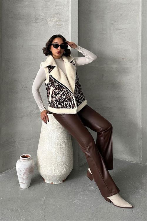 Plush Wholesale Vest - Leopard D2
