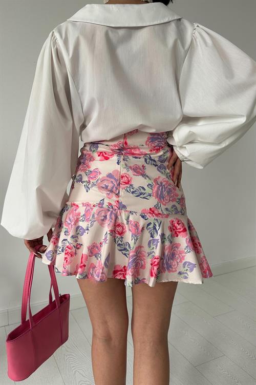 Wholesale Pink Floral Skirt