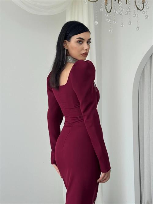 Pera Stone Detailed Dress